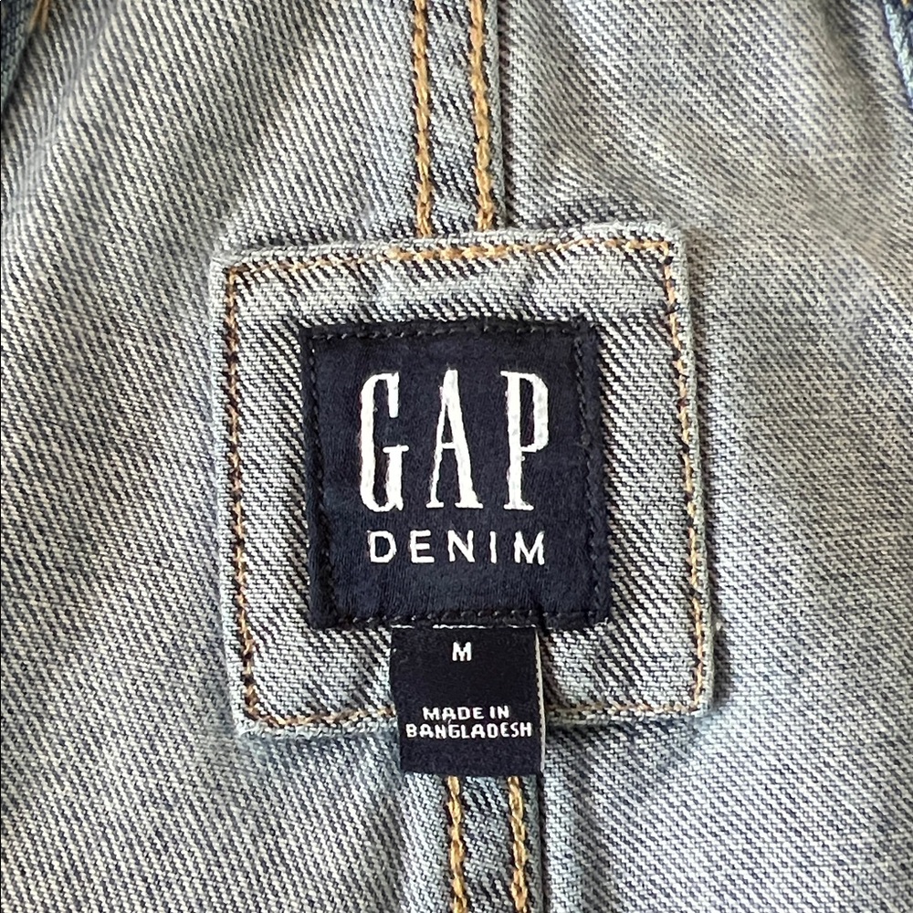 Women’s GAP Denim Distressed Wash Slouch Overalls - Picture 12 of 14